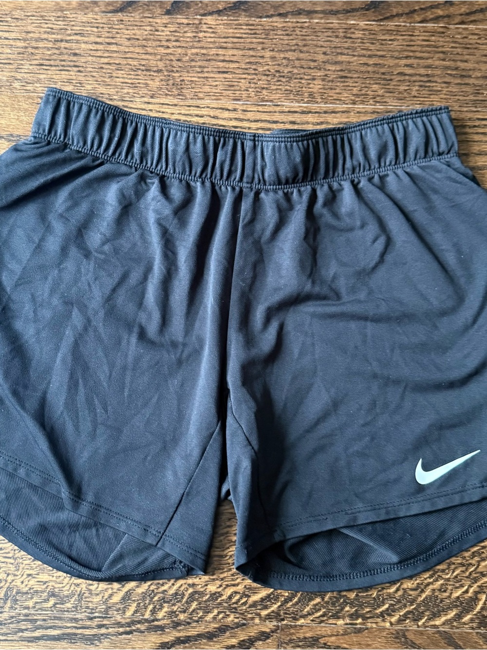 Nike Women’s Black Running Shorts with White Swoosh